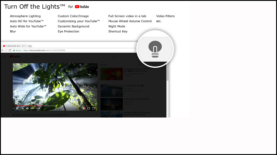 Turn Off the Lights for YouTube